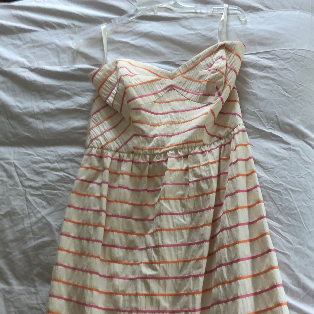Striped strapless Shoshanna dress